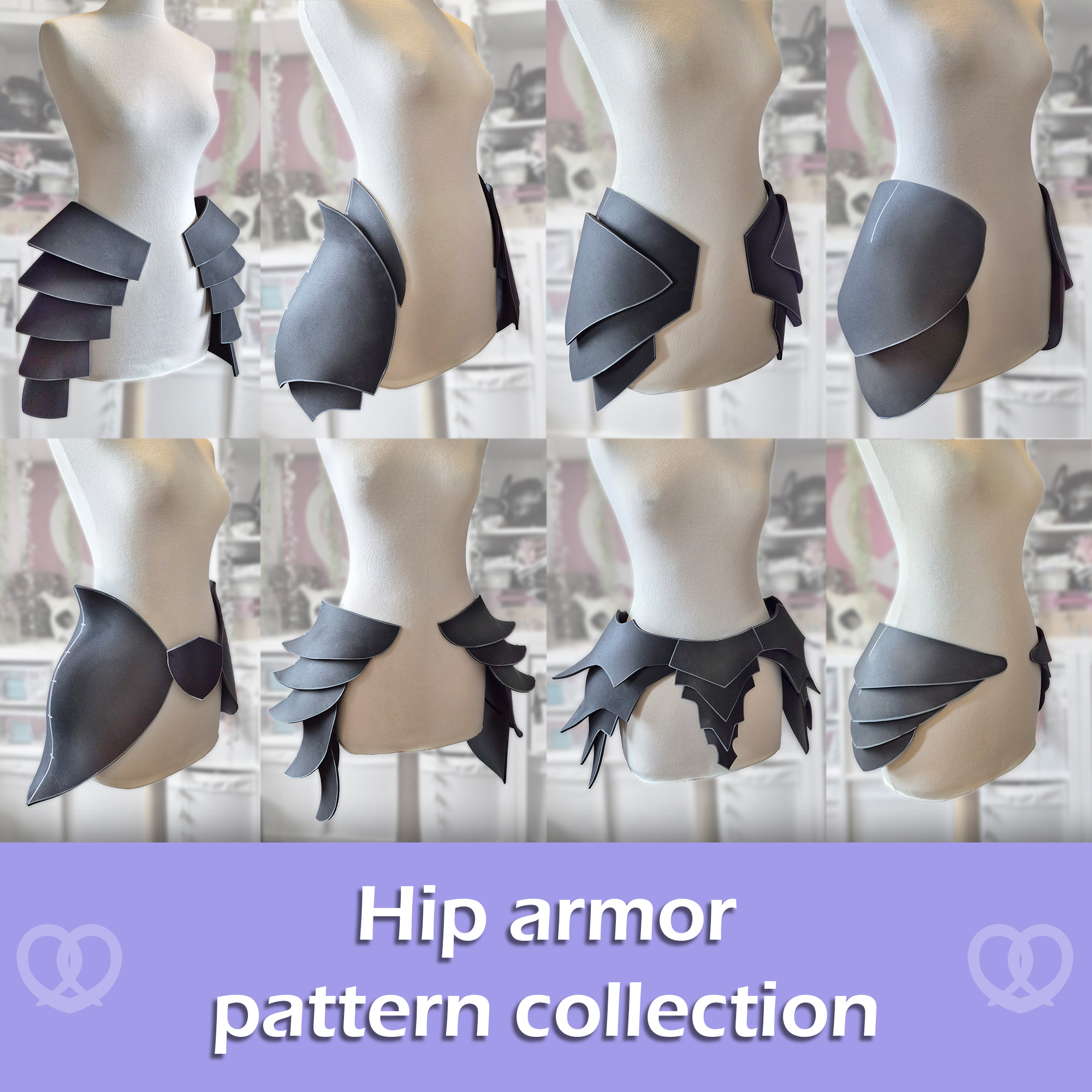 Hip armor pattern collection - 8 patterns