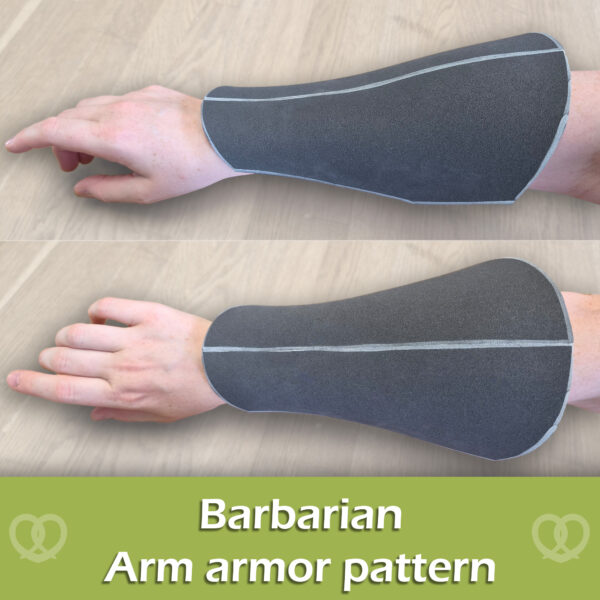 Barbarian warrior arm armor pattern