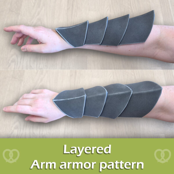 Layered arm armor pattern