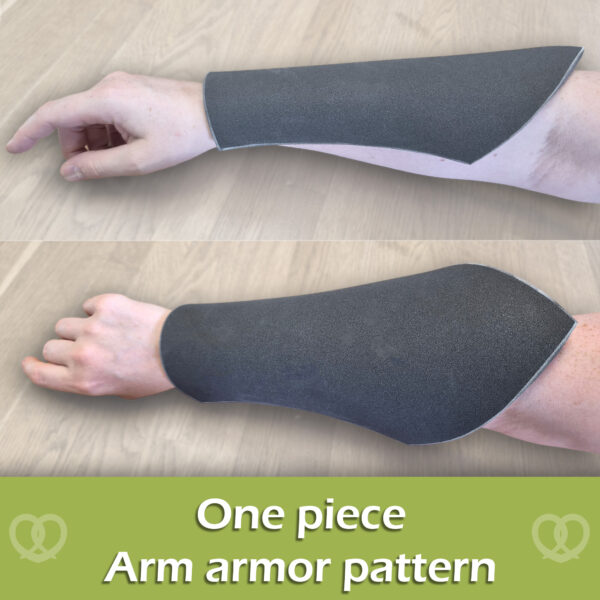 One piece arm armor pattern