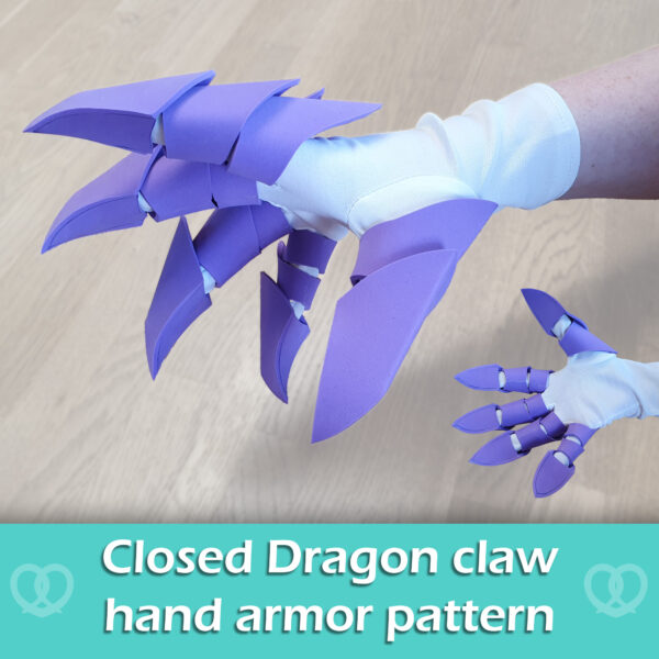 Closed Dragon claws Hand armor pattern